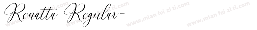 Renatta Regular字体转换